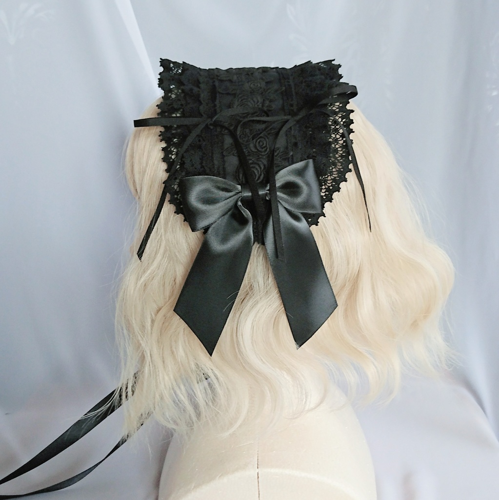 バラとはしごレースのヘッドドレス