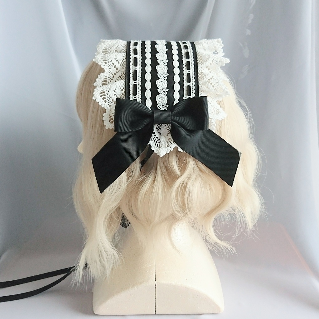 ヘッドドレス グログランリボン