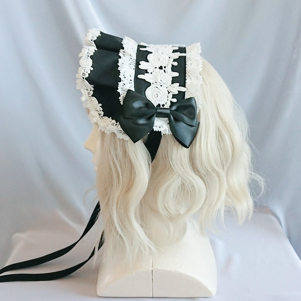 ハーフボンネット風ヘッドドレス