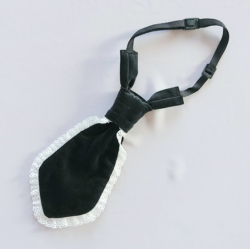 別珍ミニネクタイとヘッドドレスセット