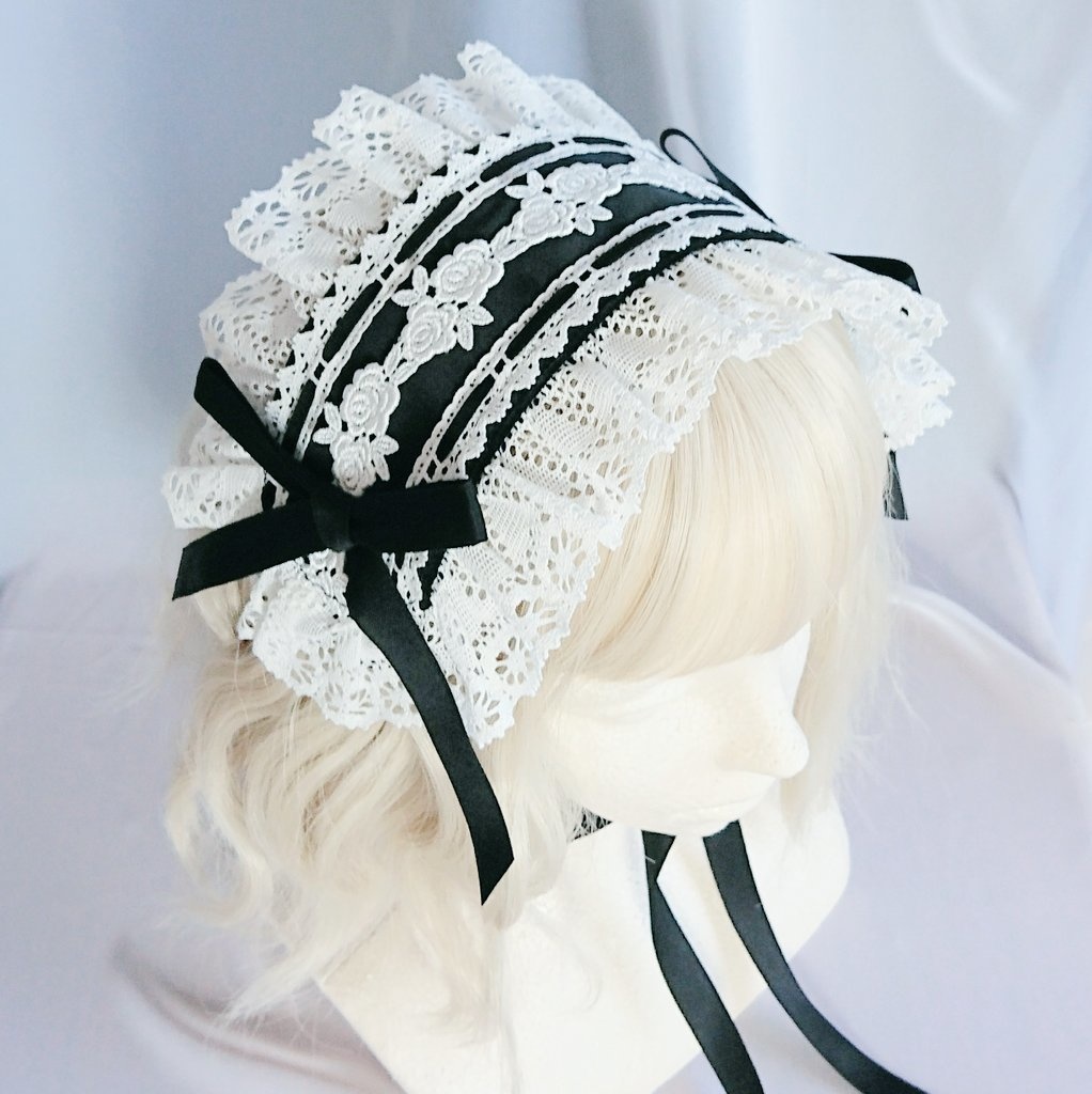 別珍ミニネクタイとヘッドドレスセット