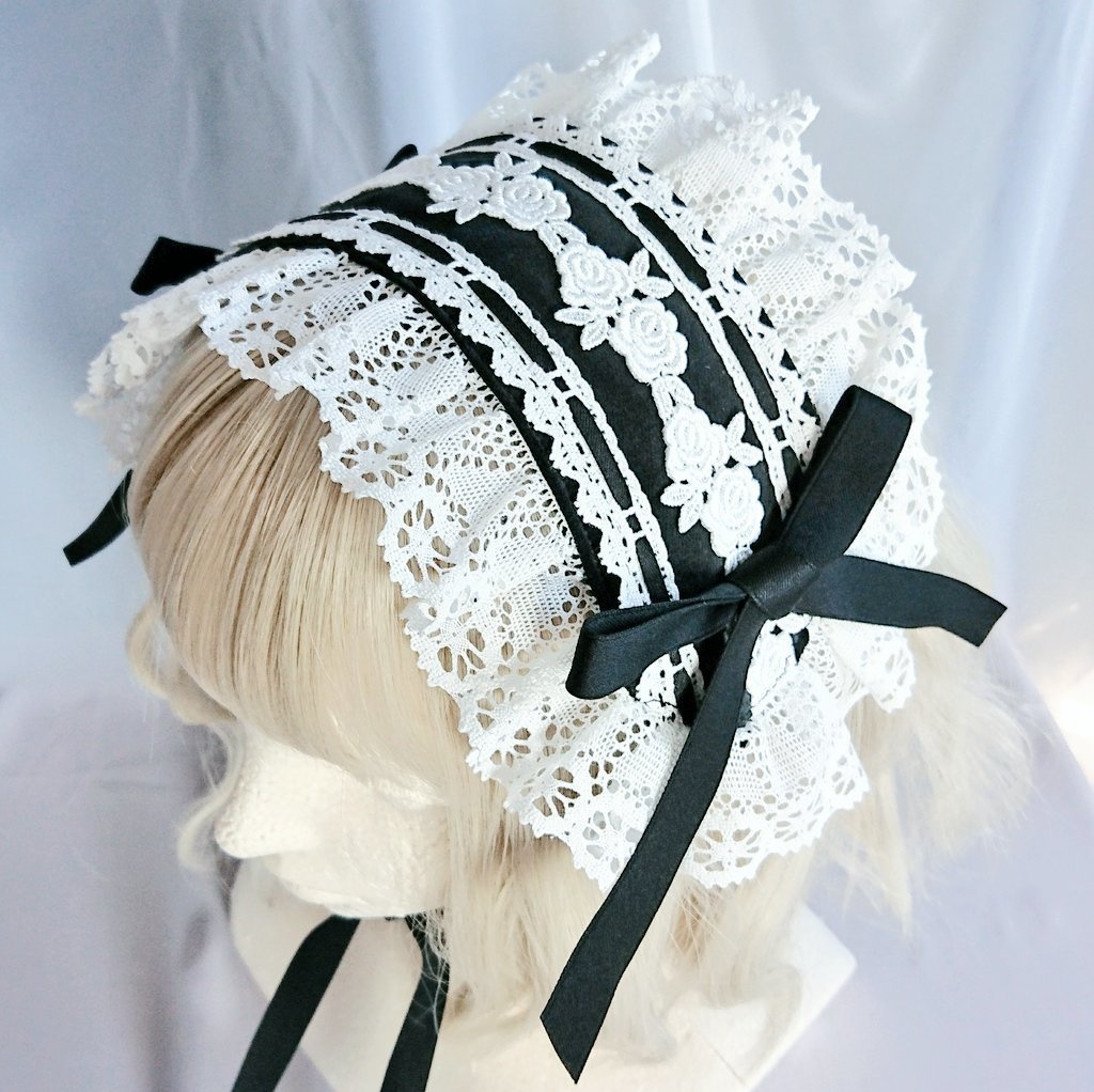 別珍ミニネクタイとヘッドドレスセット