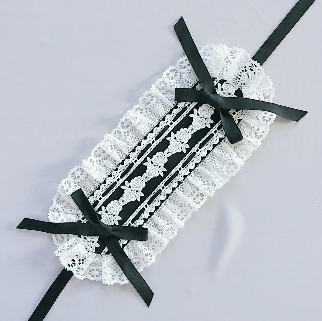 別珍ミニネクタイとヘッドドレスセット