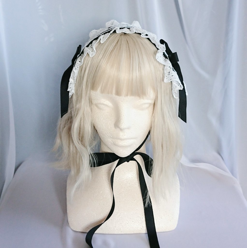 別珍ミニネクタイとヘッドドレスセット