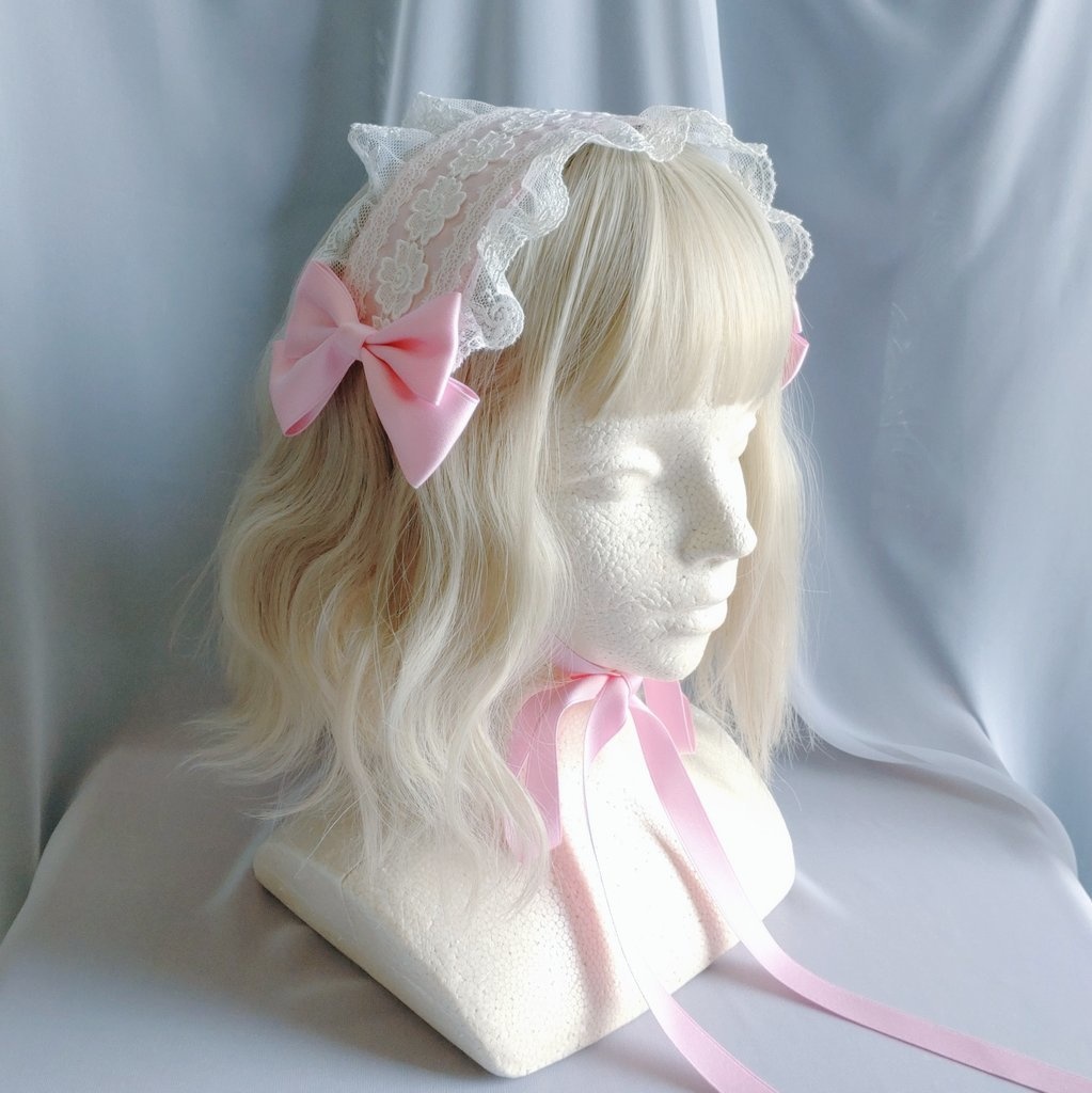 バラのチュールレースヘッドドレス