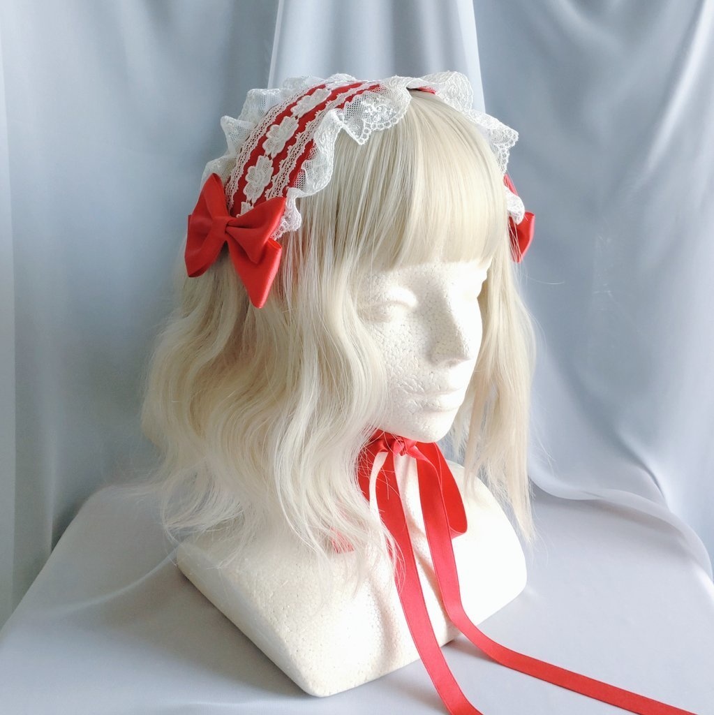 バラのチュールレースヘッドドレス