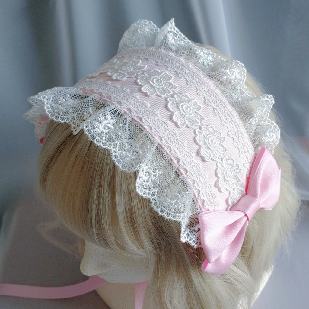 バラのチュールレースヘッドドレス