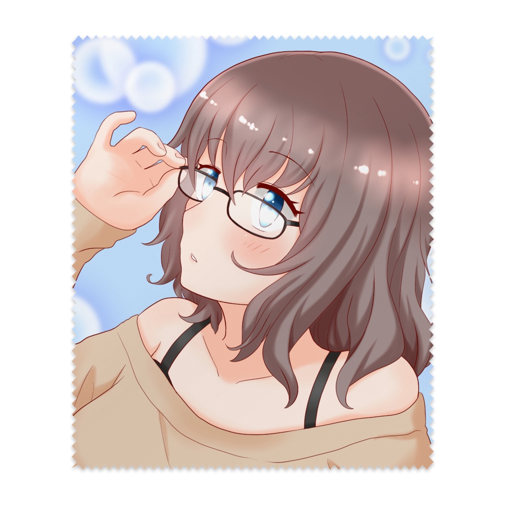竹嶋琴音(メガネ)メガネ拭き 八尺ちゃん