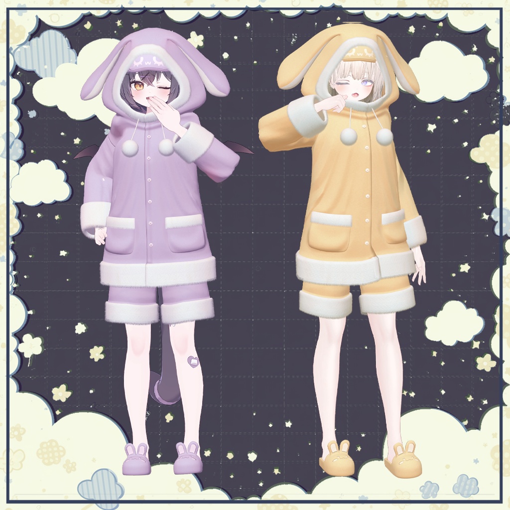 ✨ ON SALE!🎉 💖bunny pajama💖 4体アバター対応