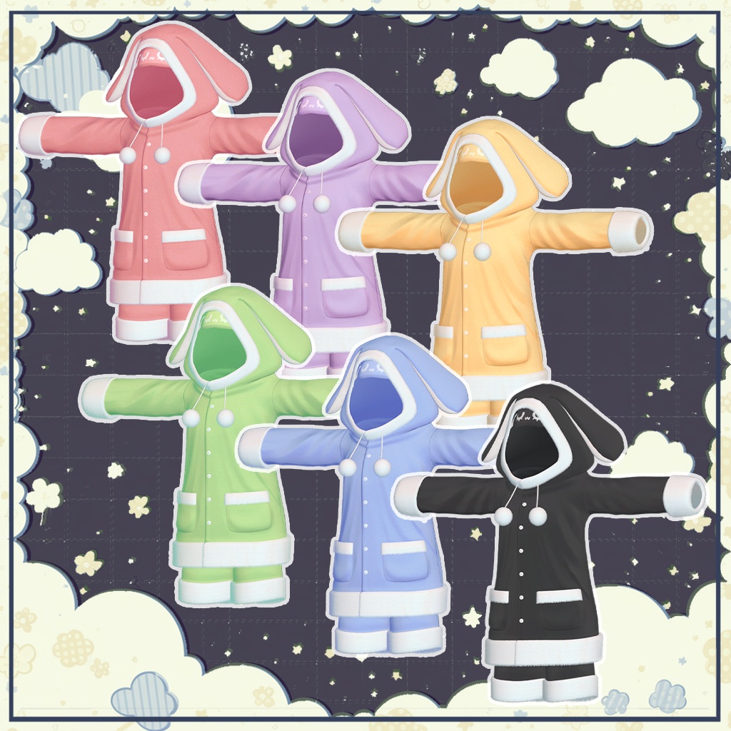 ✨ ON SALE!🎉 💖bunny pajama💖 4体アバター対応