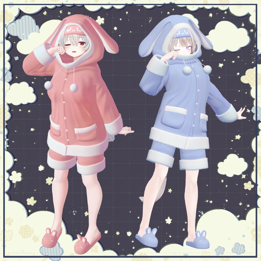✨ ON SALE!🎉 💖bunny pajama💖 4体アバター対応