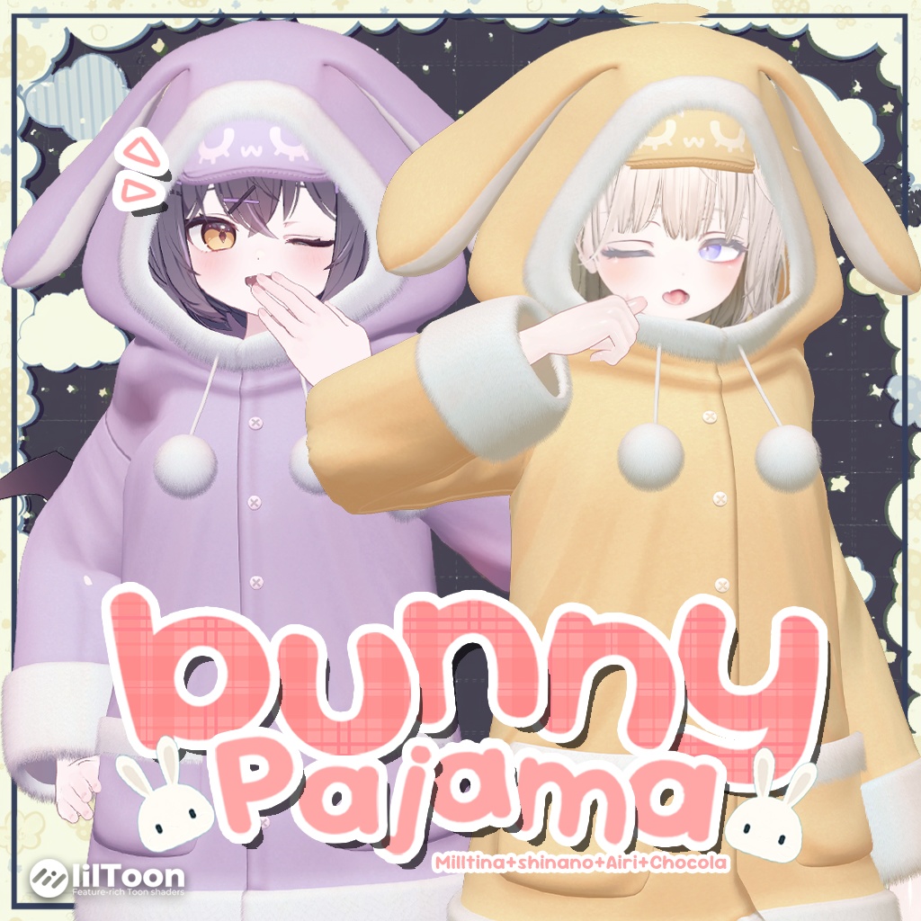 ✨ ON SALE!🎉 💖bunny pajama💖 4体アバター対応