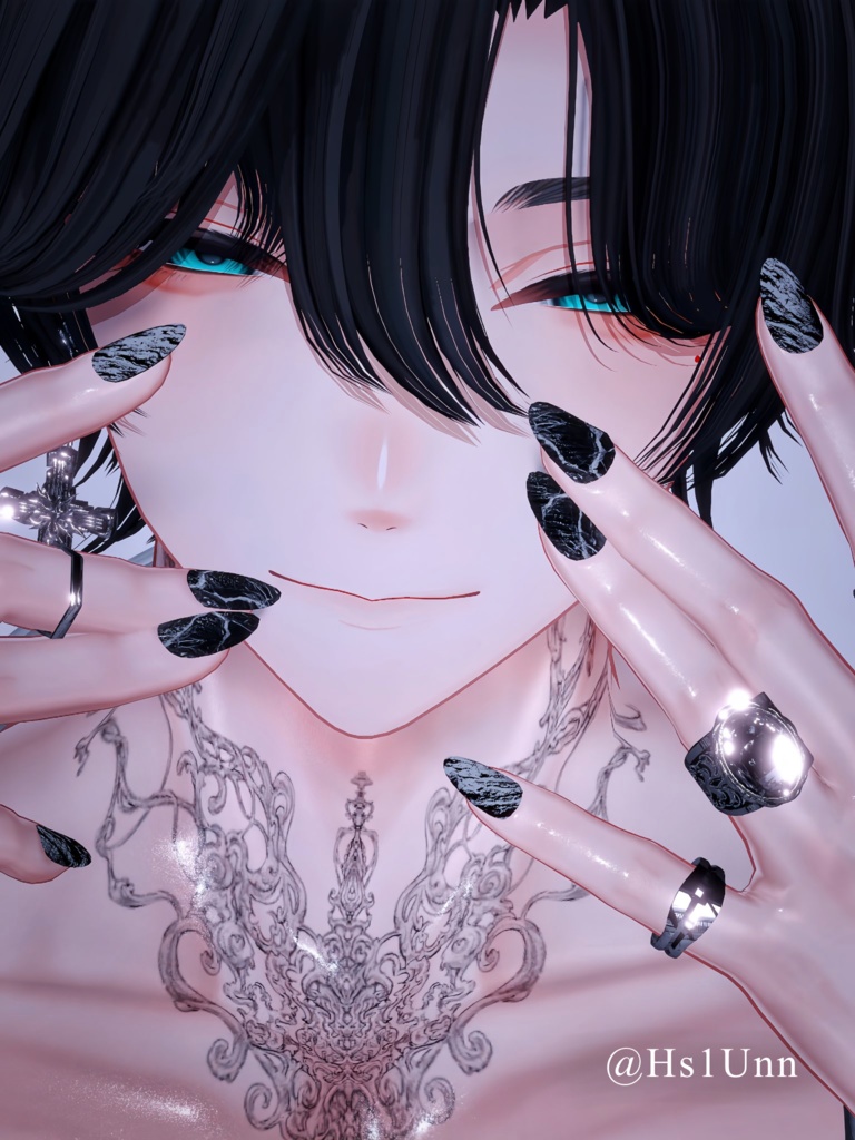 【狛乃(Komano)専用】静寂のノワール – Noir of Silence –|Make up Texture