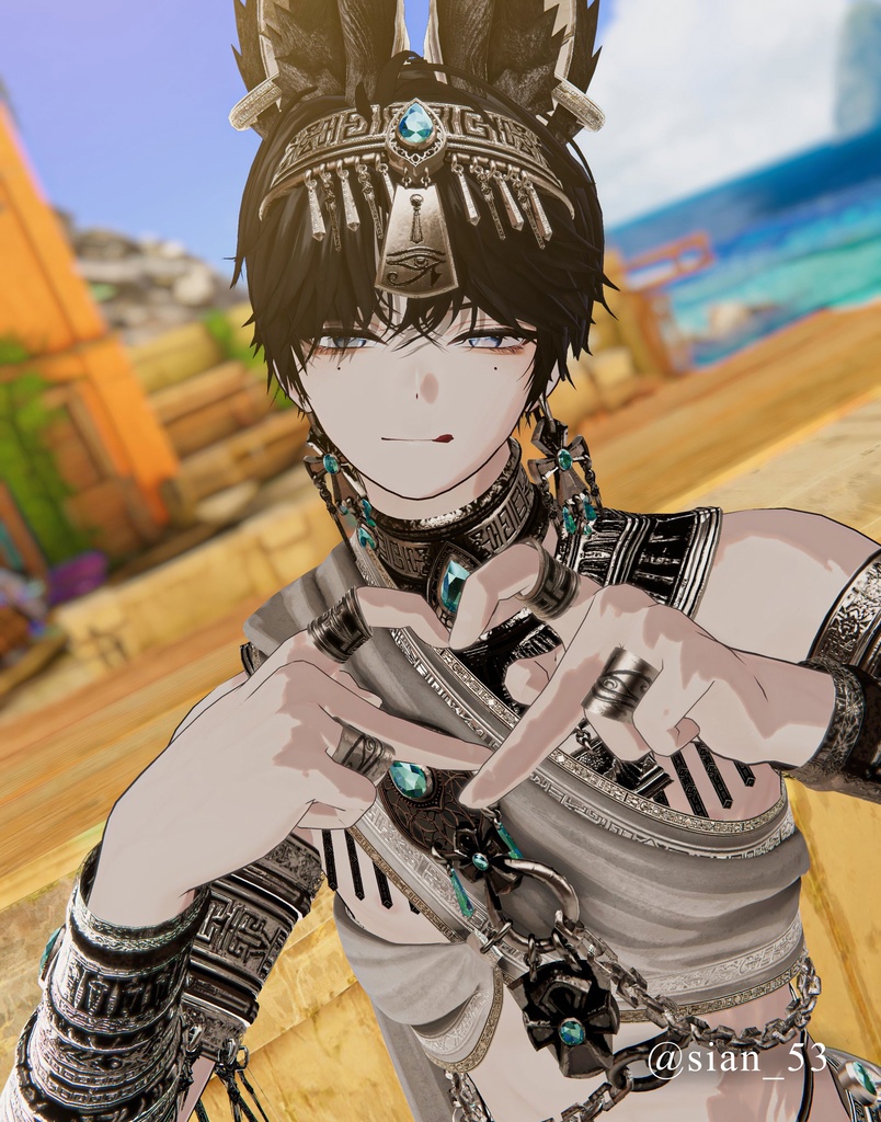 【狛乃(Komano)専用】静寂のノワール – Noir of Silence –|Make up Texture