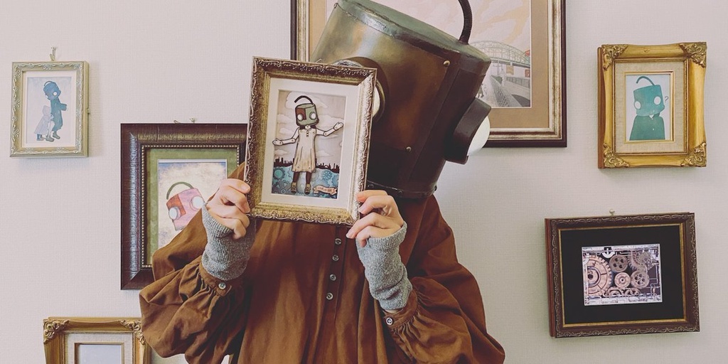 ロボット頭ペーパードール