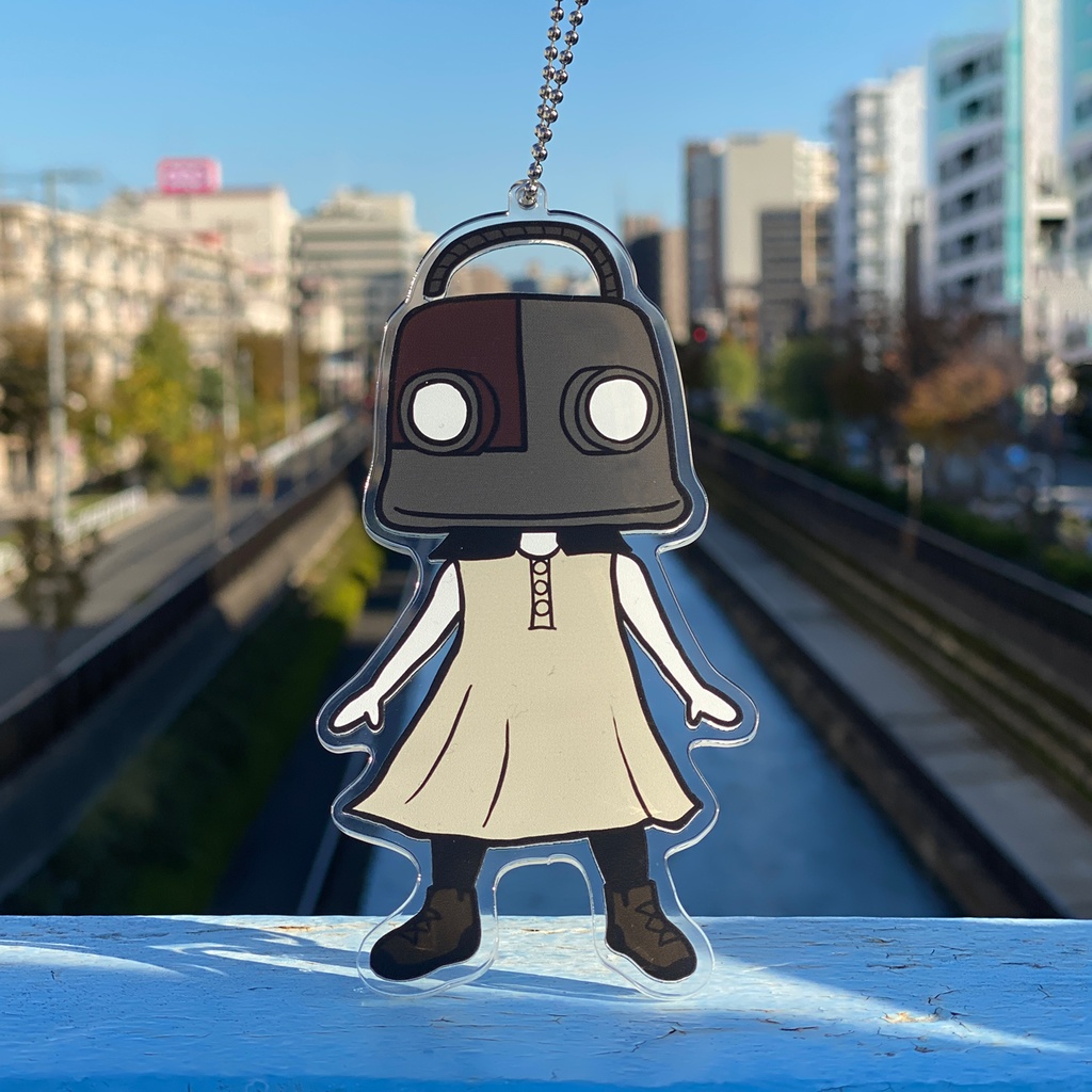 ロボット頭 アクリルキーホルダー「おおきいロボット頭」