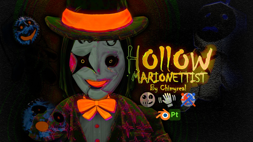 【無料】Hollow Marionettist ┼ フェイストラッキング対応 ┼ VRChatアバター ┼ [PC・Quest・Mobile対応] - chimyreal - 2/6