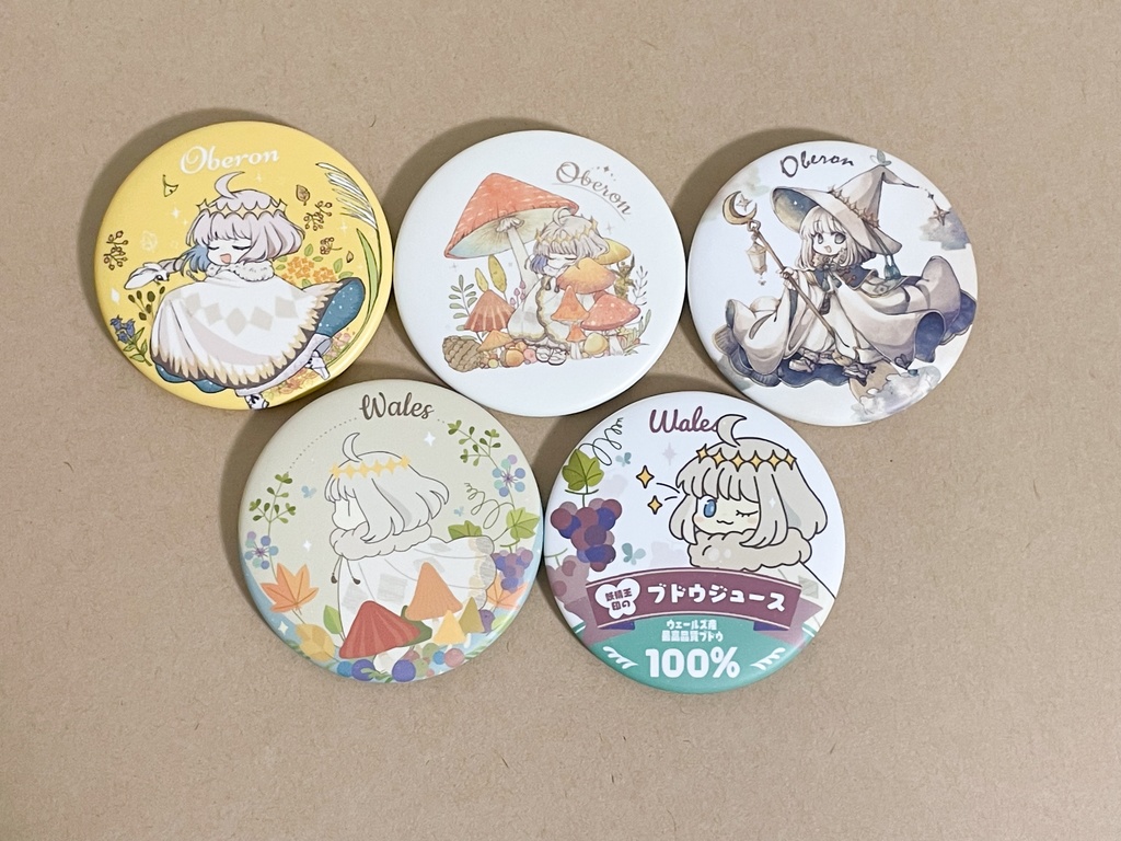 ミニオベロン マット缶バッチ