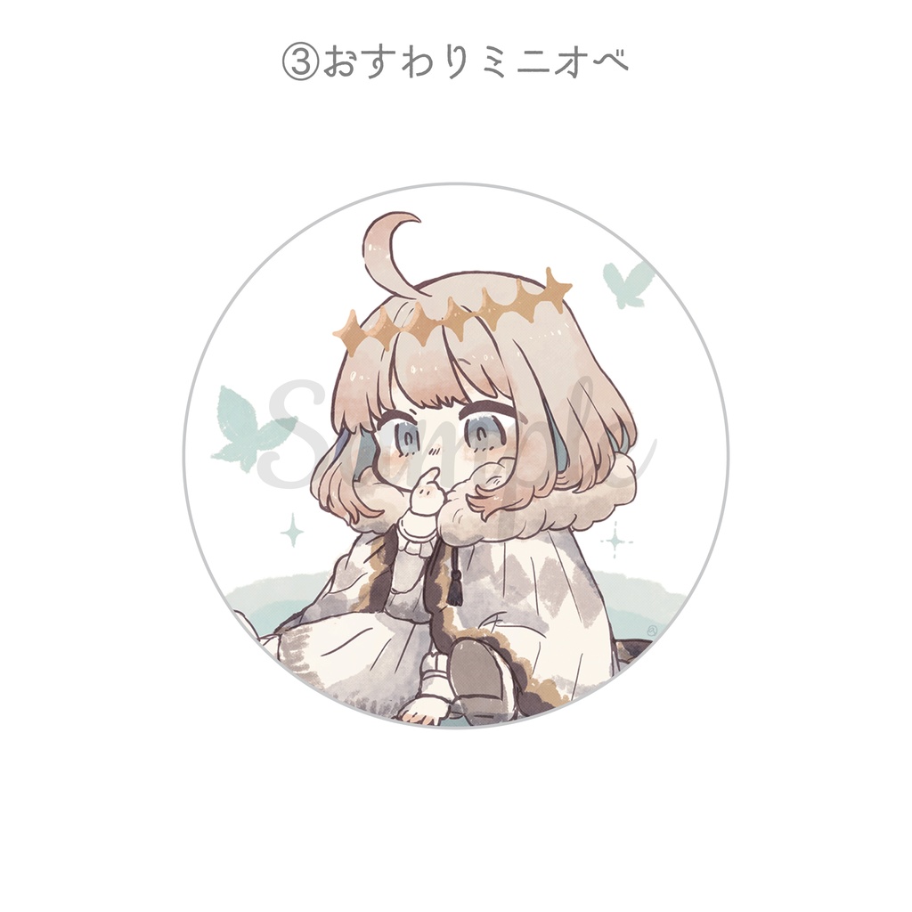 ミニオベ ぷにぷに缶バッチ