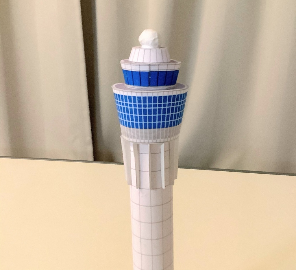 1/500セントレア管制塔ペーパークラフト【ダウンロード販売】