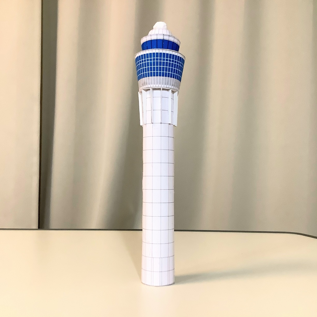 1/500セントレア管制塔ペーパークラフト【ダウンロード販売】