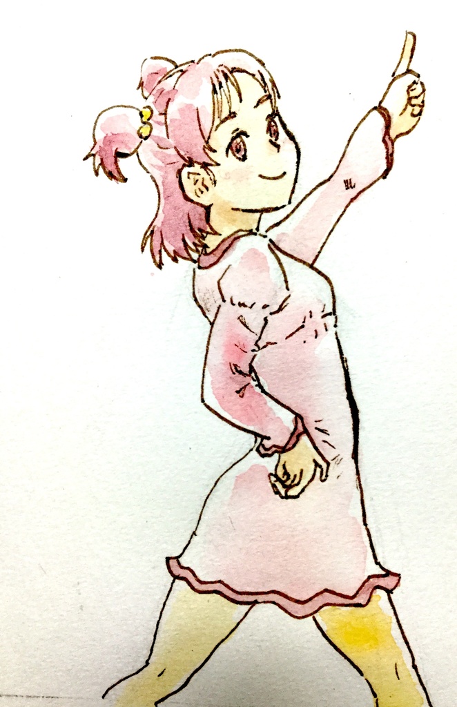 手書き水彩イラスト　夢原のぞみ