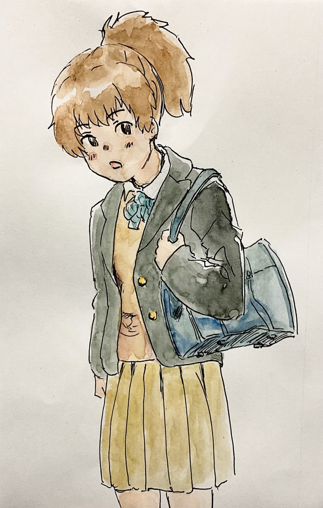 手描き水彩イラスト　