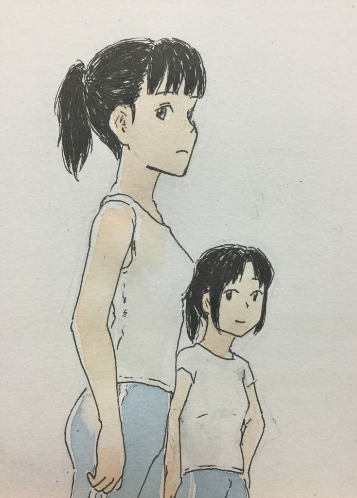 手描き水彩イラスト　体操服