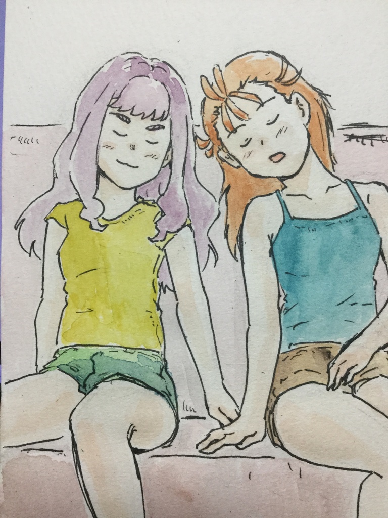 手描き水彩イラスト　