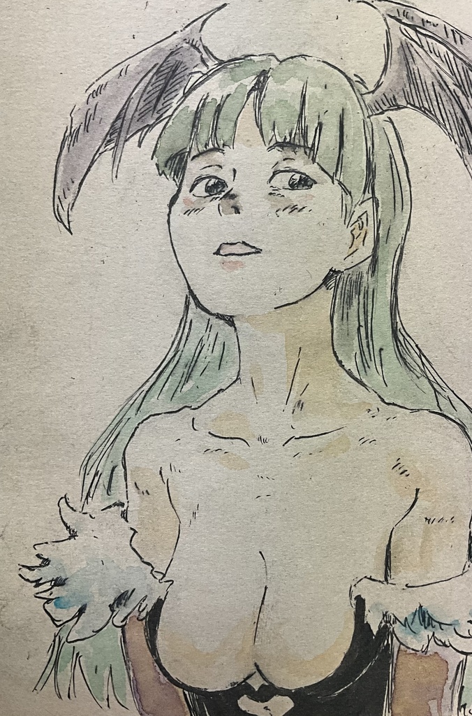 手描きイラスト　モリガン