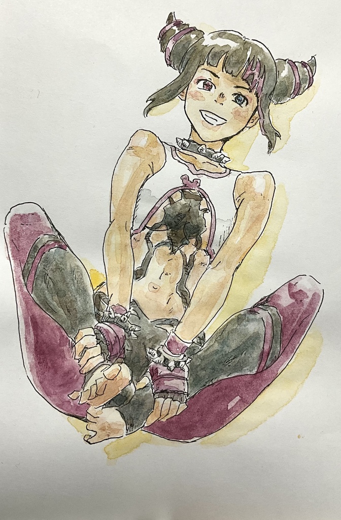 水彩画　ジュリ