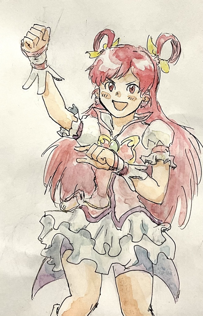 原画　手描きイラスト　キュアドリーム