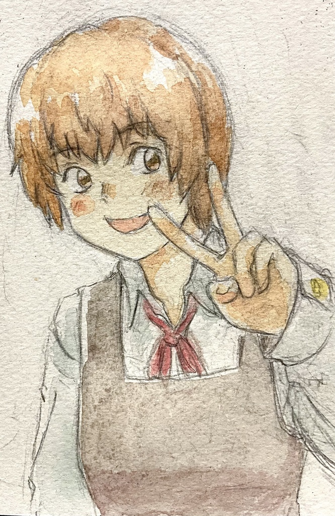 手描きアナログ水彩画　オリジナル