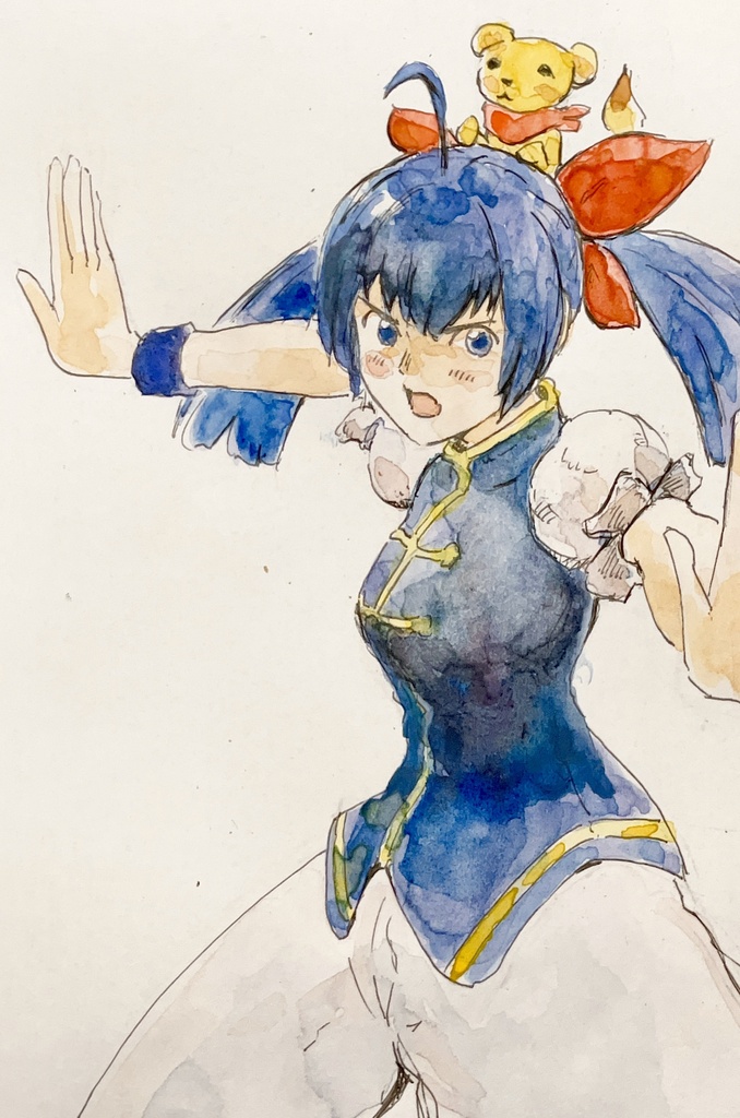 アナログ水彩イラスト　餓狼伝説　ほたるさん