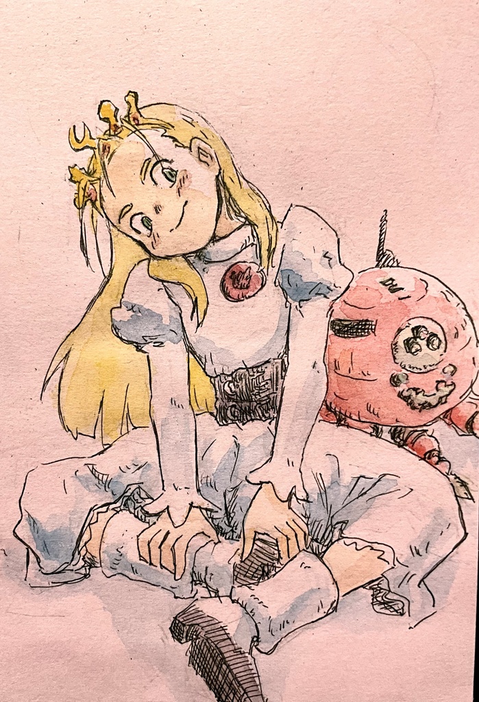 アナログ水彩イラスト　デビロット姫