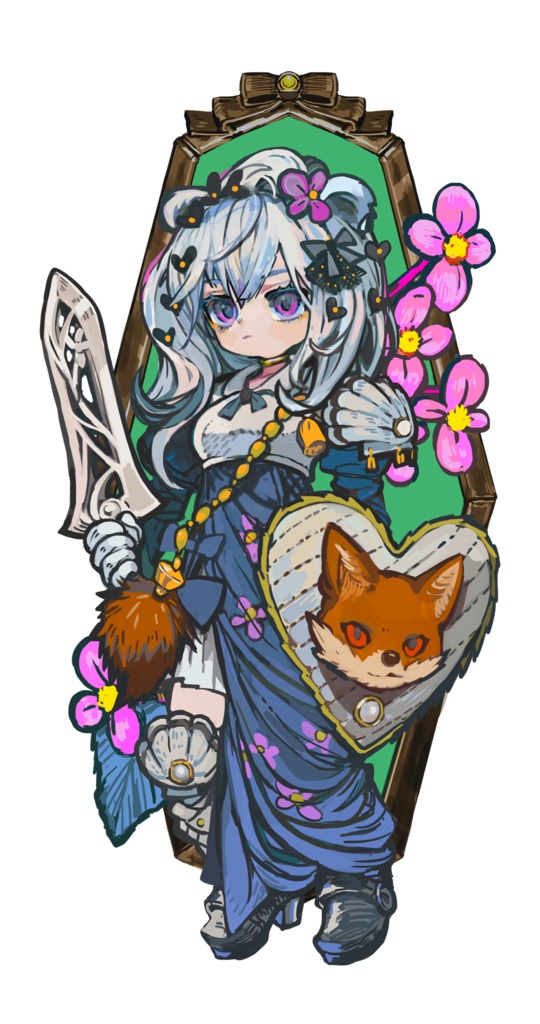 ぶぐトロフィ~NO.3 ベゴニア 鏡のアクリルキーホルダー