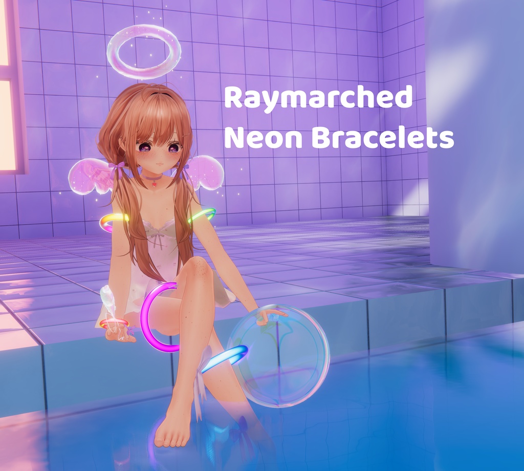 Raymarched Neon Bracelets for VRChat