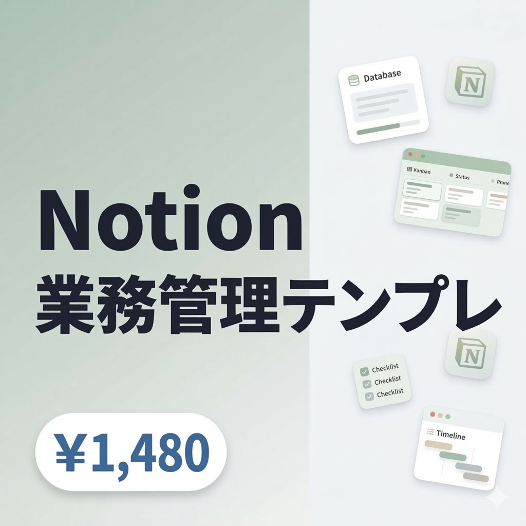 【フリーランス必携】Notion業務管理テンプレート｜案件・請求・確定申告まで一元管理