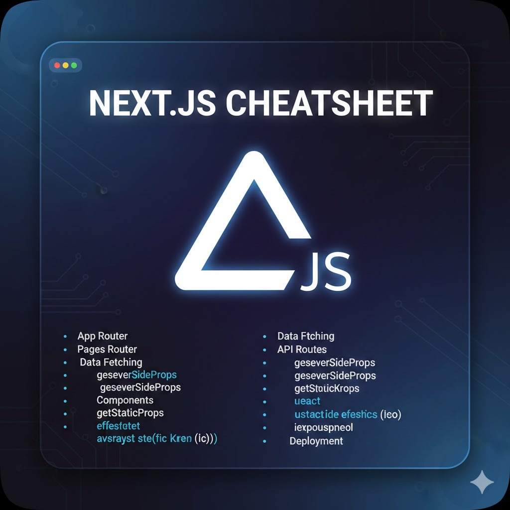 【Next.js 15対応】Next.js完全チートシート｜App Router・Server Components・Server Actions完全網羅