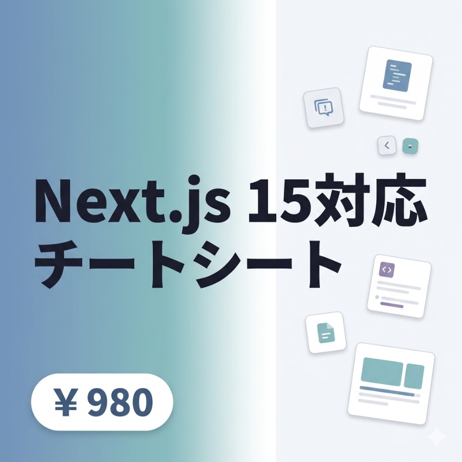 【Next.js 15対応】Next.js完全チートシート|App Router・Server Components・Server Actions完全網羅