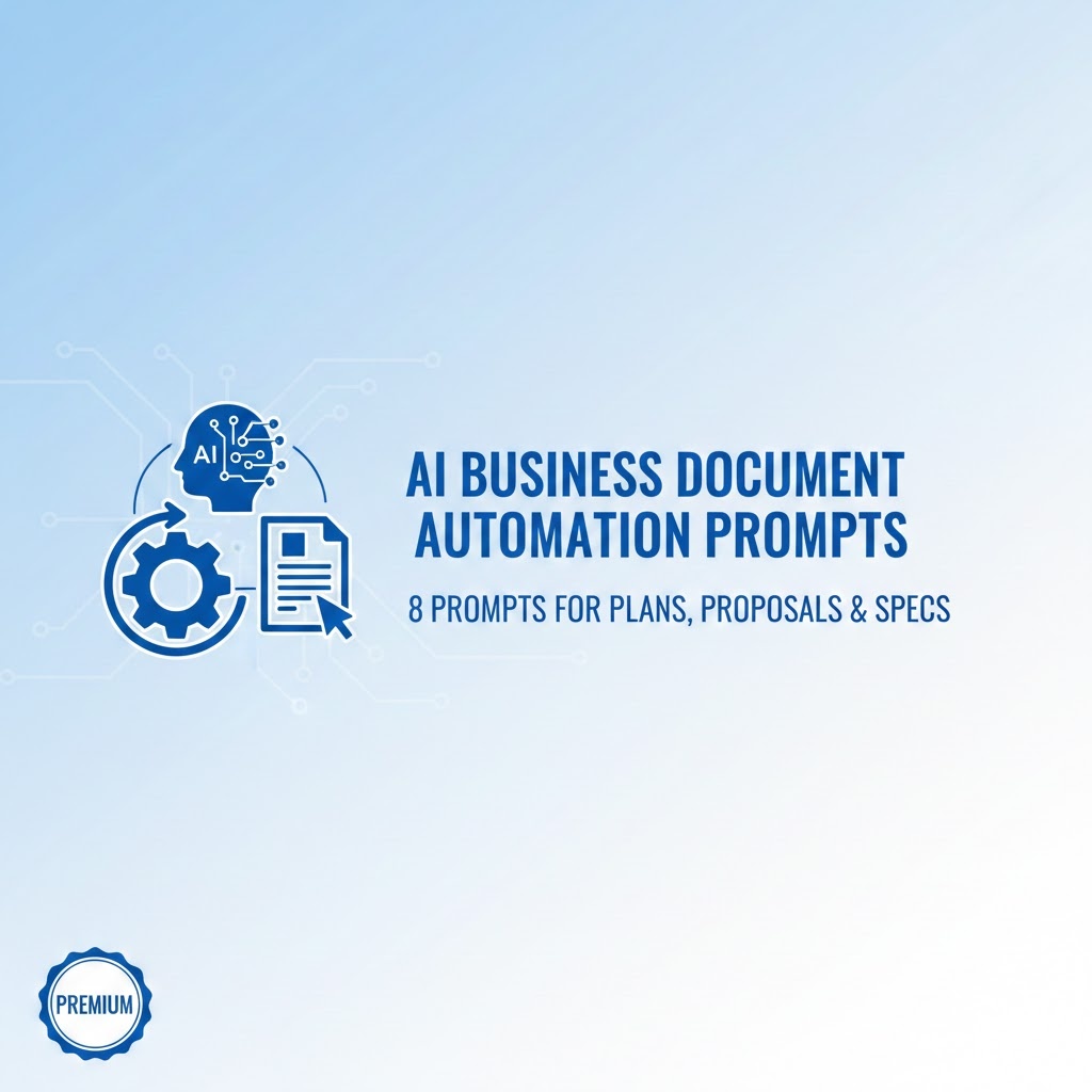 【ChatGPT/Claude対応】AIビジネス文書自動化プロンプト集｜事業計画書・提案書・仕様書を一瞬で生成