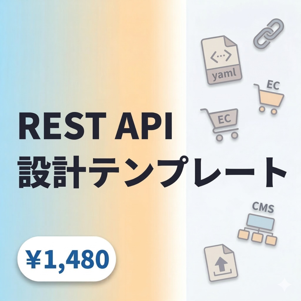 【OpenAPI 3.1準拠】REST API設計テンプレート集15本｜認証・EC・CMS・SaaS・ファイルアップロード完全実装