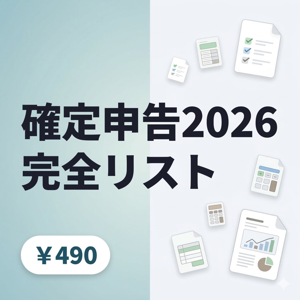 確定申告2026 完全チェックリスト&テンプレート集【個人事業主・フリーランス用】
