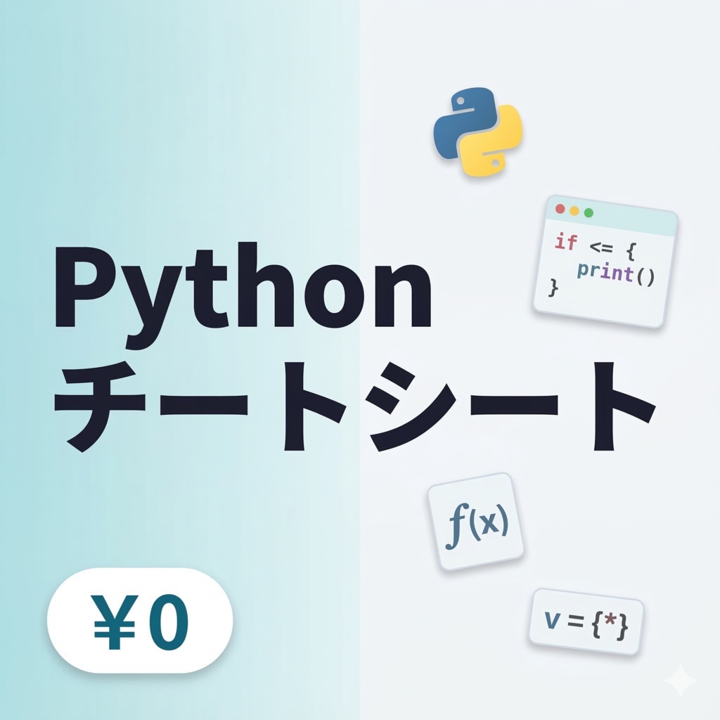 【無料サンプル】Python チートシート