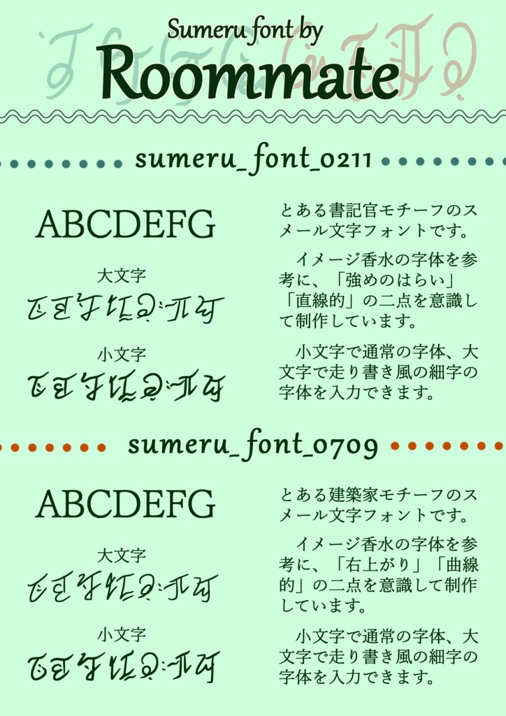 スメール文字 イメージフォント
