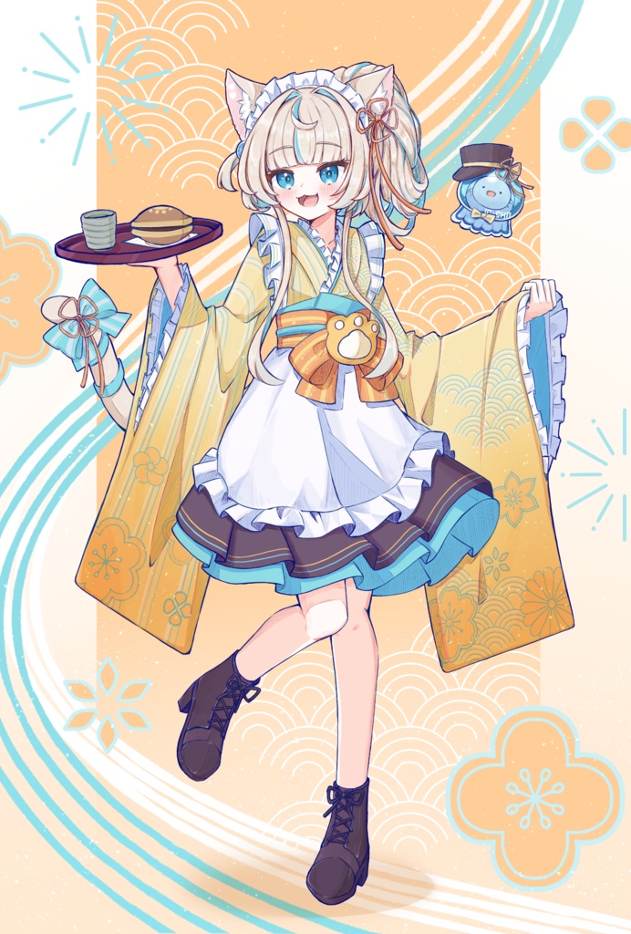 にゃぷぷ・まりーな　アクリルスタンド　和服メイドver