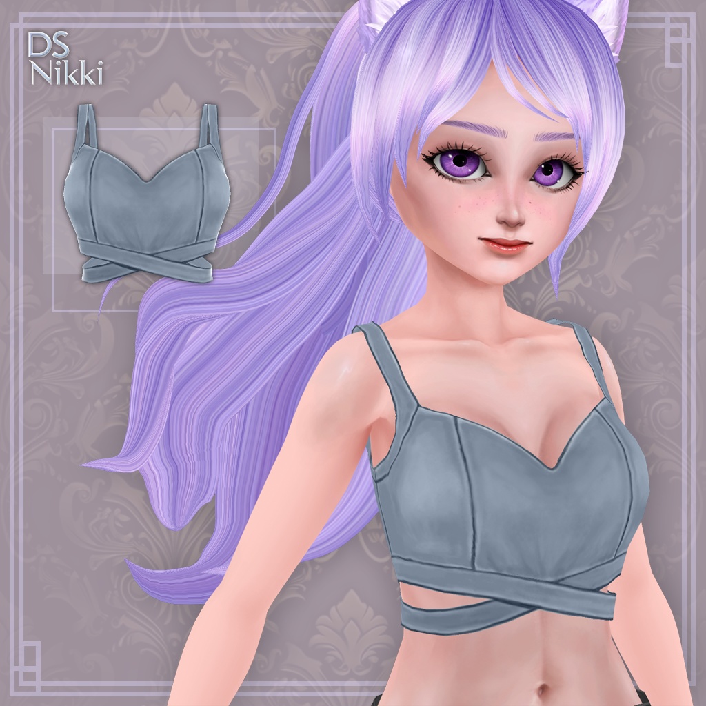Vroid Cut Out Crop Top Color Set Clothing Textures