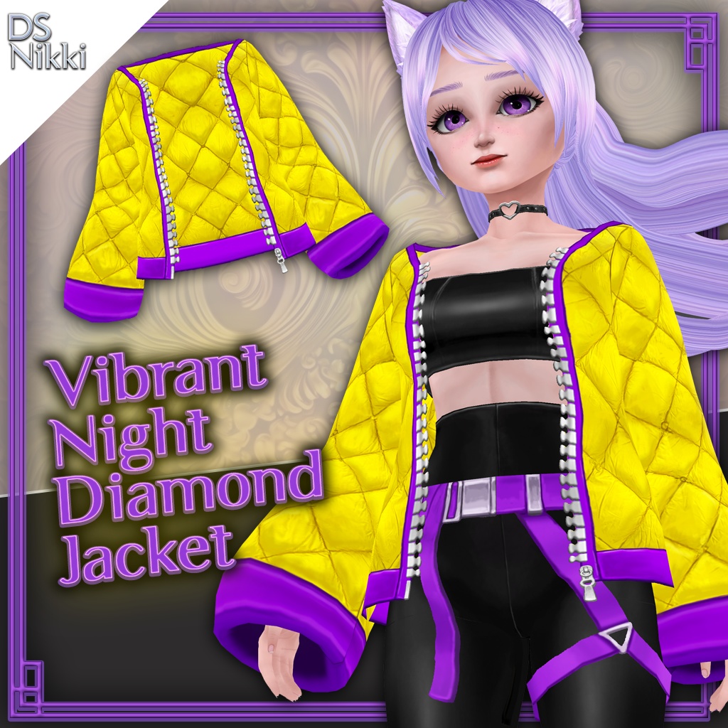 Vroid Vibrant Night Diamond Jacket Colors Set Textures