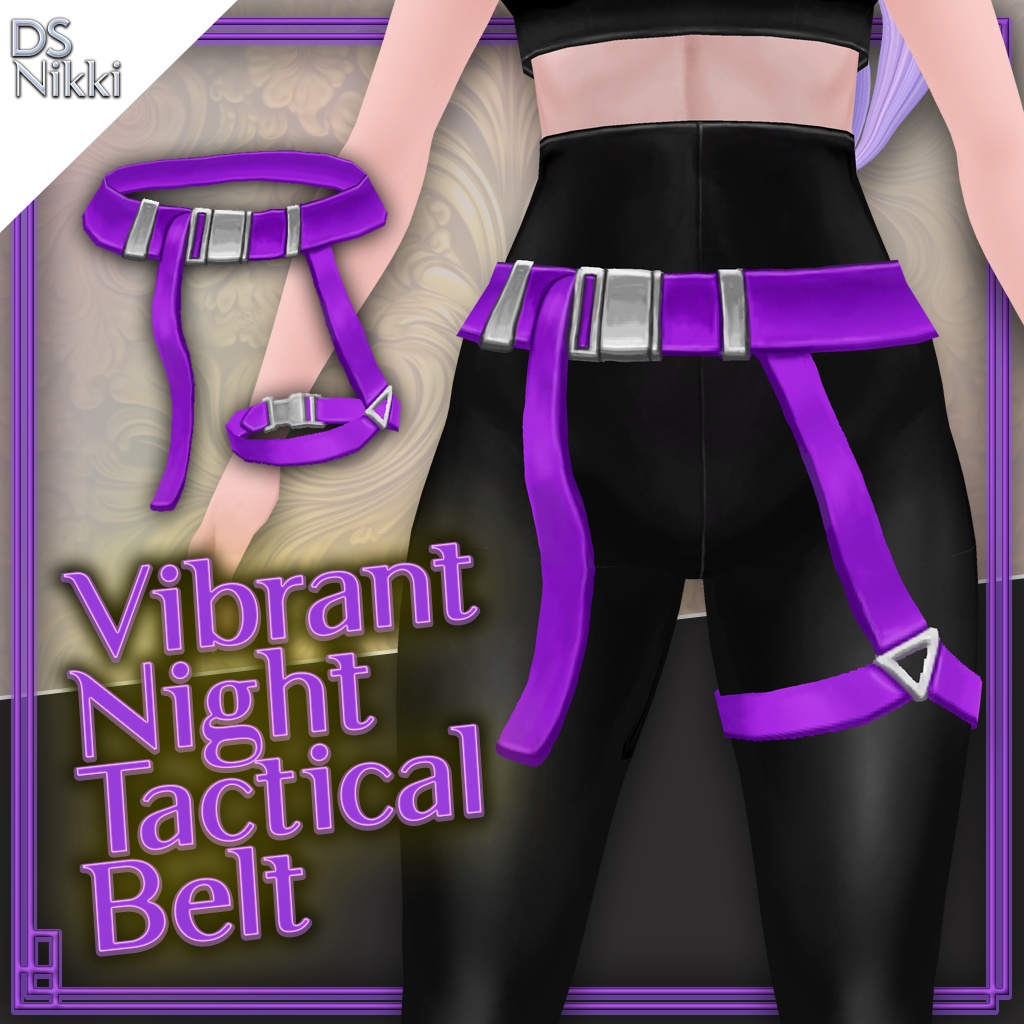 Vroid Vibrant Night Tactical Belt Colors Set Textures