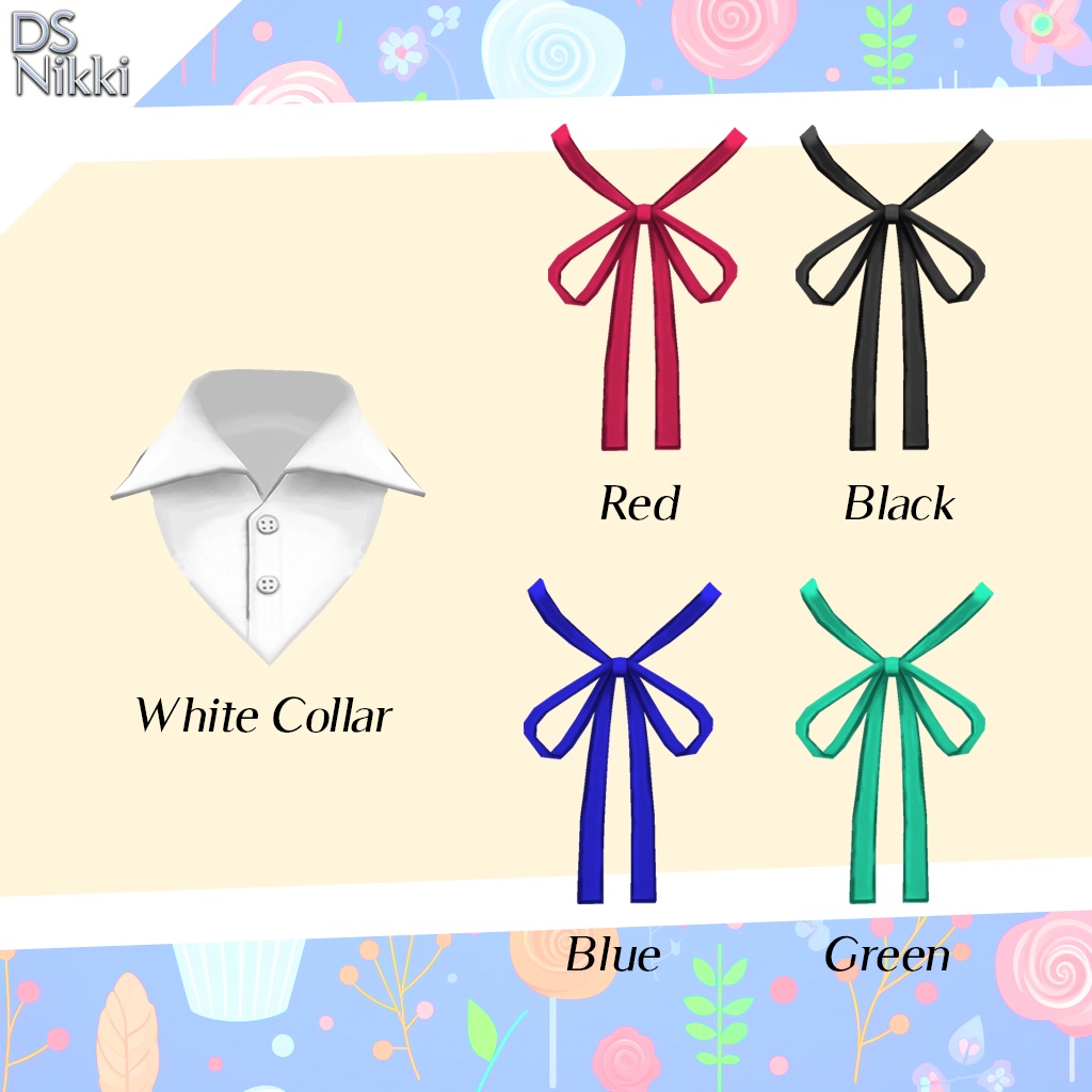 Vroid Collar Knit Sweater, Suspender Pumpkin Shorts and String Tie Colors Set Textures